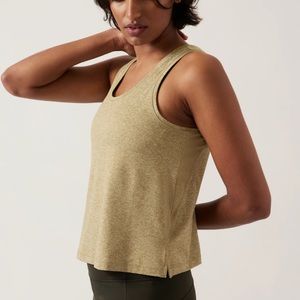 Athleta Uptempo Elevate Tank, Tapestry Gold Heather, sz S